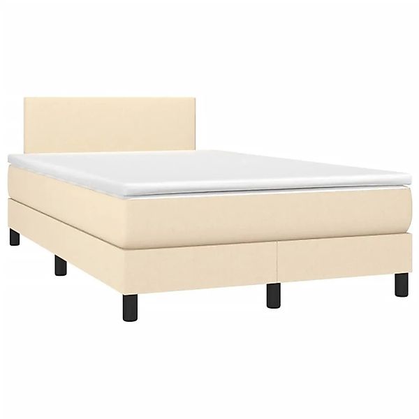 vidaXL Boxspringbett mit Matratze & LED Creme 120x200 cm Stoff 3132986 günstig online kaufen