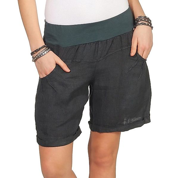 Mississhop Leinenhose 100 % Leinen Leinenshorts günstig online kaufen