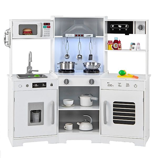 KOMFOTTEU Spielküche, Spielzeugküche Kinderküche mit Licht günstig online kaufen
