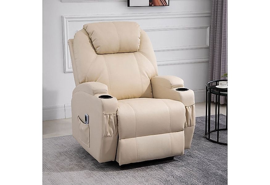 HOMCOM Massagesessel Massagefunktion, Liegefunktion, aus Kunstleder (Fernse günstig online kaufen