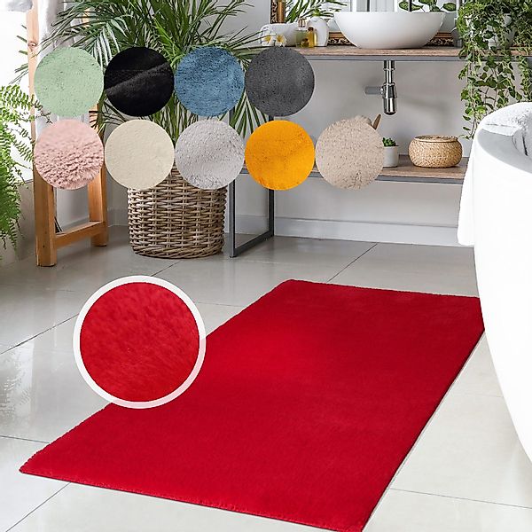 Carpet City Badematte "Topia Mats, Badteppich uni" Höhe 14 mm rutschhemmend günstig online kaufen