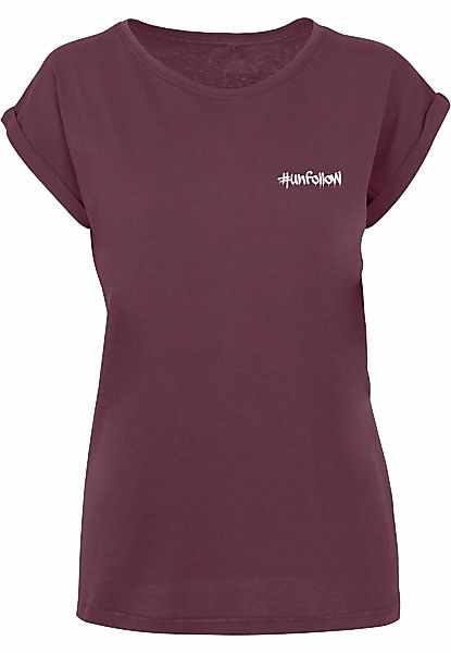 Merchcode T-Shirt "Merchcode Damen Ladies Unfollow Extended Shoulder Tee", günstig online kaufen