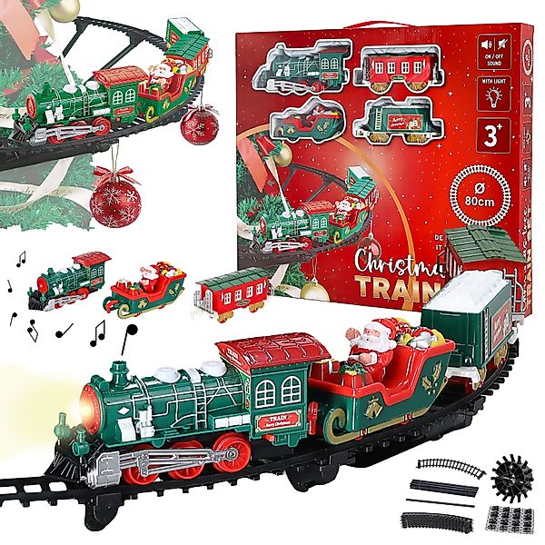 CEPEWA Spielzeug-Eisenbahn Weihnachtszug für Tannenbaum Ø80cm günstig online kaufen