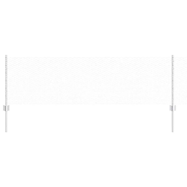 vidaXL Zaun mit Pfosten Silber 0,6 x 50 m Stahl 3337027 günstig online kaufen