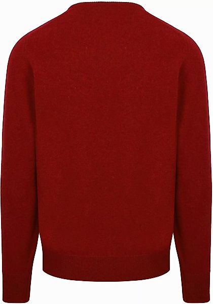 William Lockie V-Auschnitt Pullover Lammwolle Bordeaux  - Größe XXL günstig online kaufen