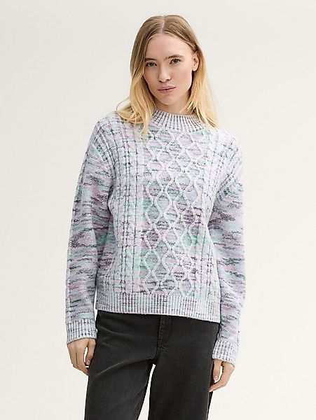 TOM TAILOR Denim Strickpullover Pullover & Strickjacken Pullover mit Zopfst günstig online kaufen