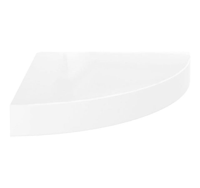 furnicato Wandregal Schwebendes Eckregal Hochglanz-Weiß 25x25x3,8 cm MDF, 1 günstig online kaufen