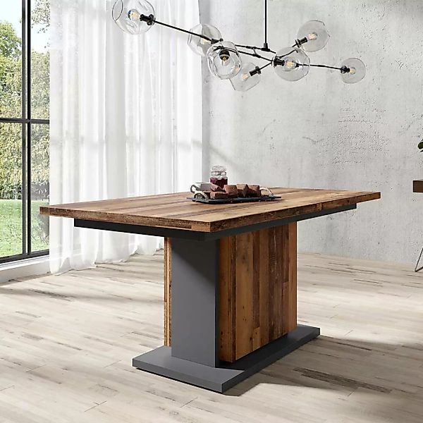 Küchen Tisch Altholz Optik in modernem Design 75 cm hoch günstig online kaufen