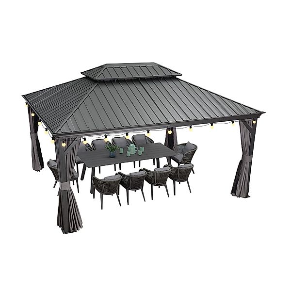 PURPLE LEAF Pavillon Hardtop Aluminium Pergola günstig online kaufen