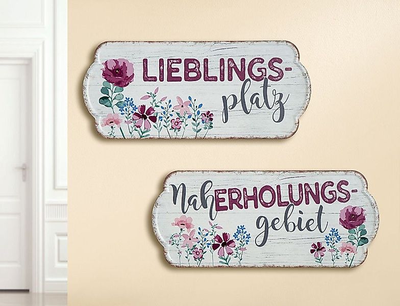 GILDE Wandbild, Garten, Vintage Outdoor Metallschild günstig online kaufen