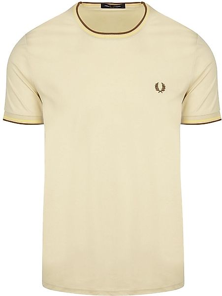 Fred Perry M1588 Twin Tipped T Shirt Beige - Größe XXL günstig online kaufen