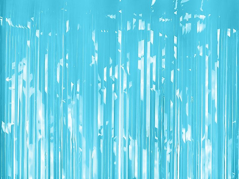 partydeco Dekorationsfolie, Lametta Vorhang 100x200cm Hellblau günstig online kaufen