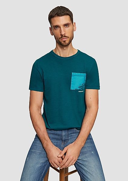 s.Oliver Kurzarmshirt Baumwoll-T-Shirt mit Garment Dye günstig online kaufen