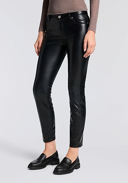HUGO Blue Lederimitathose "Hilano", Slim Fit, mittlerer Bund günstig online kaufen