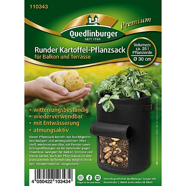 Quedlinburger Kartoffel-Pflanz-Sack Anbau auf engstem Raum günstig online kaufen