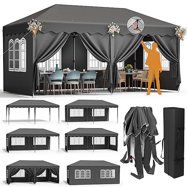 TLGREEN Faltpavillon Pavillon 3x6 mit 6 günstig online kaufen