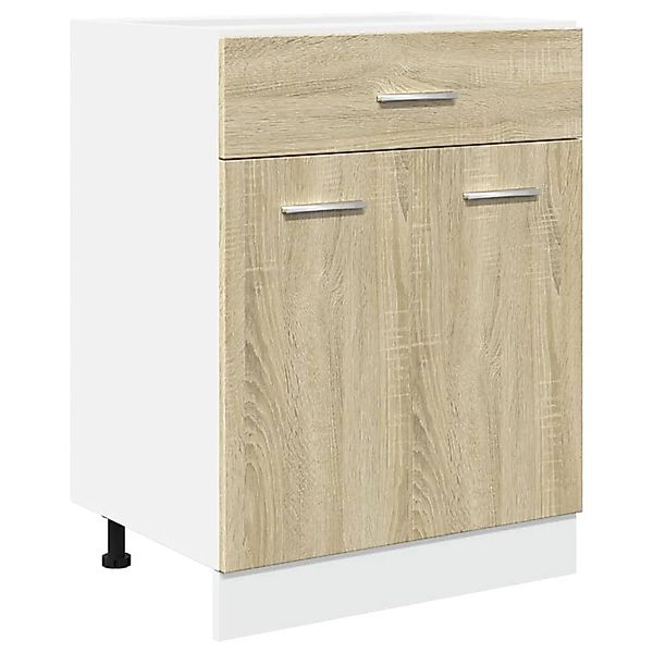 vidaXL Schubunterschrank Sonoma-Eiche 60x46x81,5 cm Holzwerkstoff günstig online kaufen
