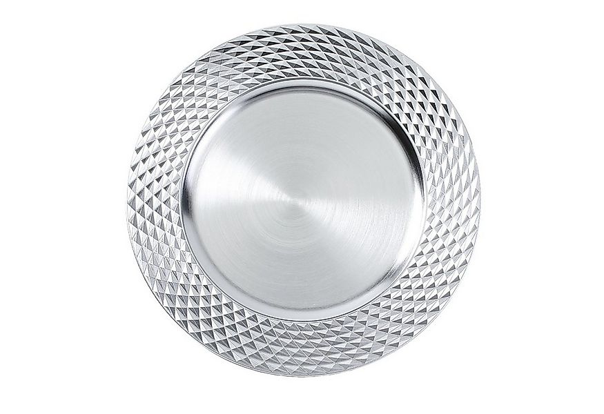 MAGIC by Inge Dekoteller, Dekoteller 33cm Kunststoff Rauten - Silber günstig online kaufen