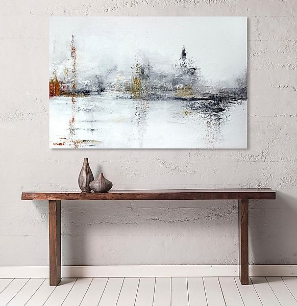 Places of Style Leinwandbild »Marmoroptik«, Abstrakte-Kunst-Modern-Spa-Spa günstig online kaufen