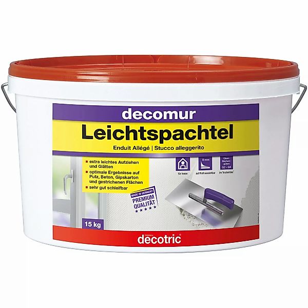 Decotric Leichtspachtel Decomur Weiß 15 kg günstig online kaufen