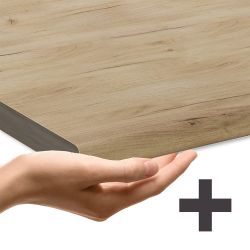 Vicco Spülenunterschrank R-Line, Rot Hochglanz/Goldkraft Eiche, günstig online kaufen