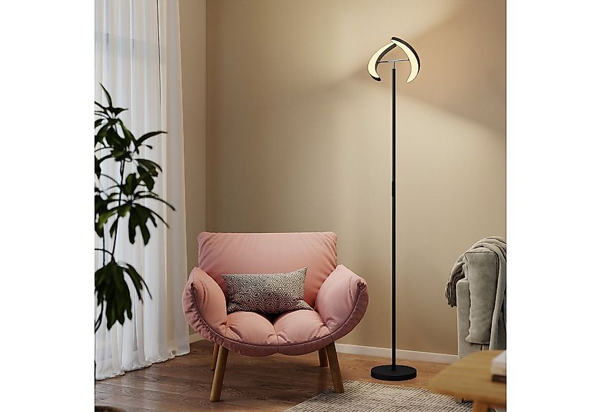 HOMCOM Stehlampe Lampenkopf 350° drehbar, Dimmfunktion, Farbwechsel, Nachtl günstig online kaufen