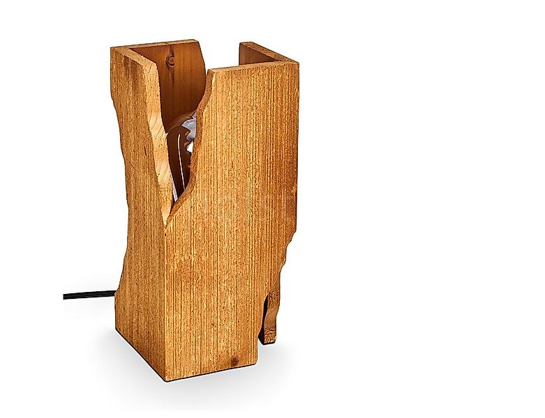 hofstein Tischleuchte Tischlampe aus Metall/Holz in Schwarz/Naturfarben, oh günstig online kaufen
