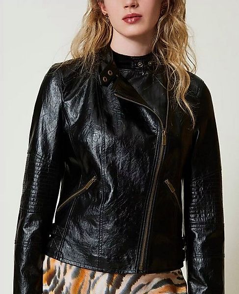 TWINSET Bikerjacke Schwarze Bikerjacke günstig online kaufen