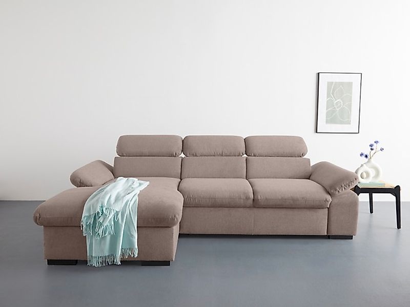COTTA Ecksofa »Lola L-Form mit Kopfteilfunktion & Hocker«, (Set, mit Hocker günstig online kaufen