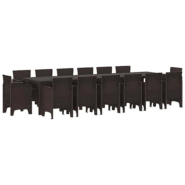 vidaXL Gartenlounge-Set Garten Essgruppe 15 pcs günstig online kaufen