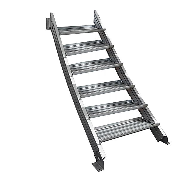 Treba Außentreppe Alaska 3 mit 6 Stufenwanne 100 cm x 30,7 cm Aluminium günstig online kaufen