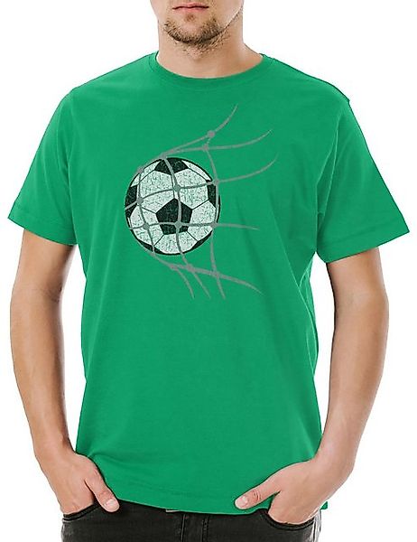 Urban Backwoods Print-Shirt Football Goal Herren T-Shirt Fußball Ball Socce günstig online kaufen