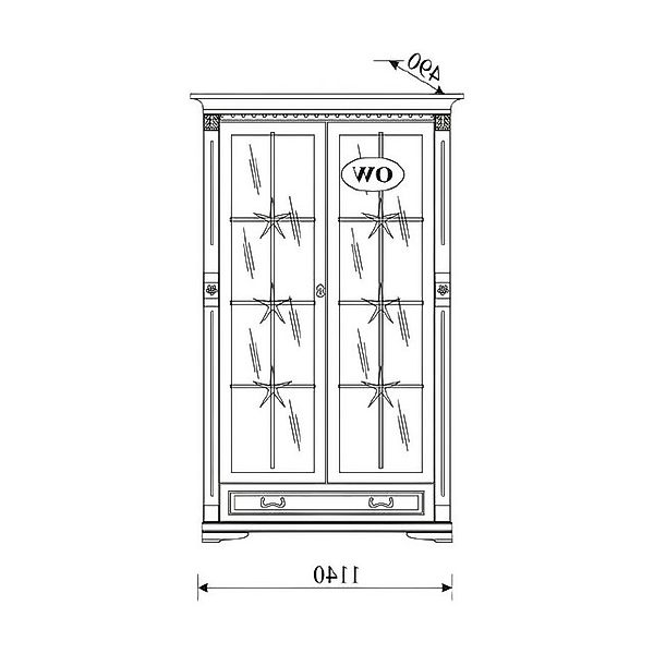 Xlmoebel Vitrine Traditioneller Schaukasten Schaukastenschrank Glasvitrine günstig online kaufen