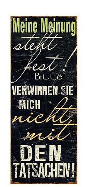 Schild - Meine Meinung, 76 x 30,5 cm günstig online kaufen