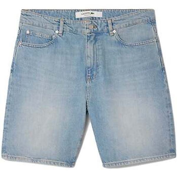 Lacoste  Shorts Straight Fit Denim Bermuda Shorts Blue günstig online kaufen