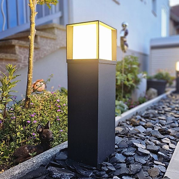 Wegelampe Henry, schwarz, Höhe 60 cm, Alu/Edelstahl günstig online kaufen