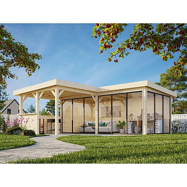 Palmako Pavillon Lenna Set 723 Slide Plus 588 x 588 cm Lackiert Weiß FSC® günstig online kaufen