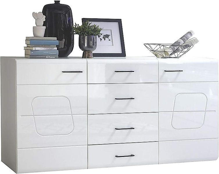 Innostyle Sideboard "SPIRIT PLUS" 3 Stk. tlg. weiß hochglanz MDF günstig online kaufen
