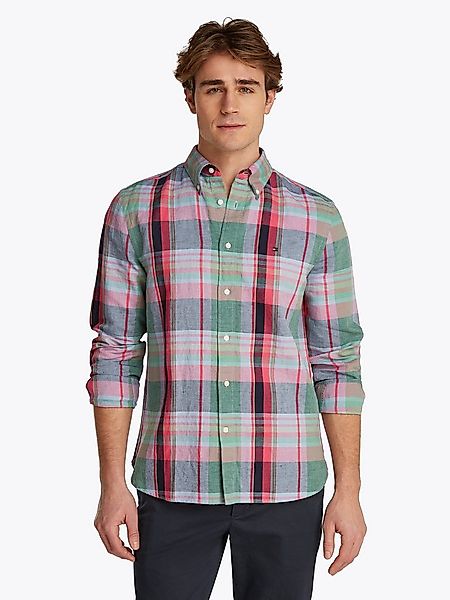 Tommy Hilfiger Langarmhemd LINEN BLEND MADRAS CHECK günstig online kaufen