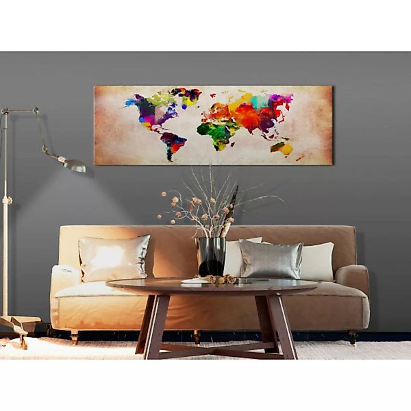Wandbild World Map: Colourful Ramble XXL günstig online kaufen