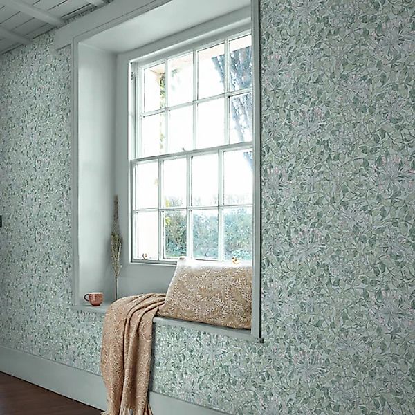 WILLIAM MORRIS AT HOME Vliestapete »Honeysuckle Breeze« Motiv glatt Design günstig online kaufen