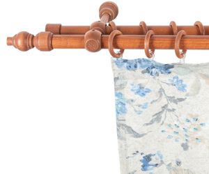 SN DECO GROUP Gardinenstange "Filigrano" 2 läufig-läufig Fixmaß 28 mm, Holz günstig online kaufen