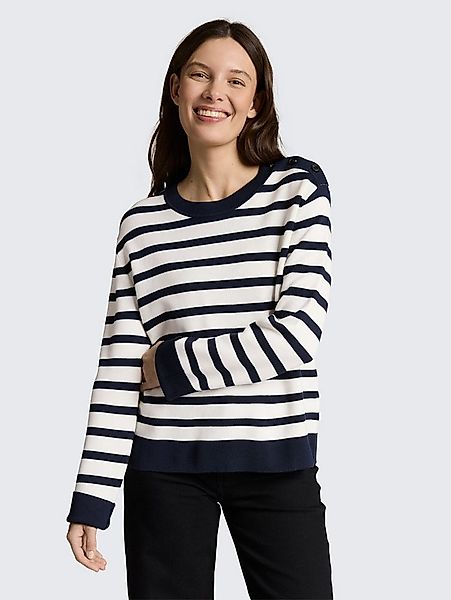 TOM TAILOR Strickpullover Pullover & Strickjacken Strickpullover mit Streif günstig online kaufen