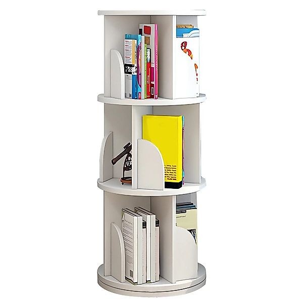 JEOBEST Bücherregal Drehbare Bücherregal mit 3 günstig online kaufen
