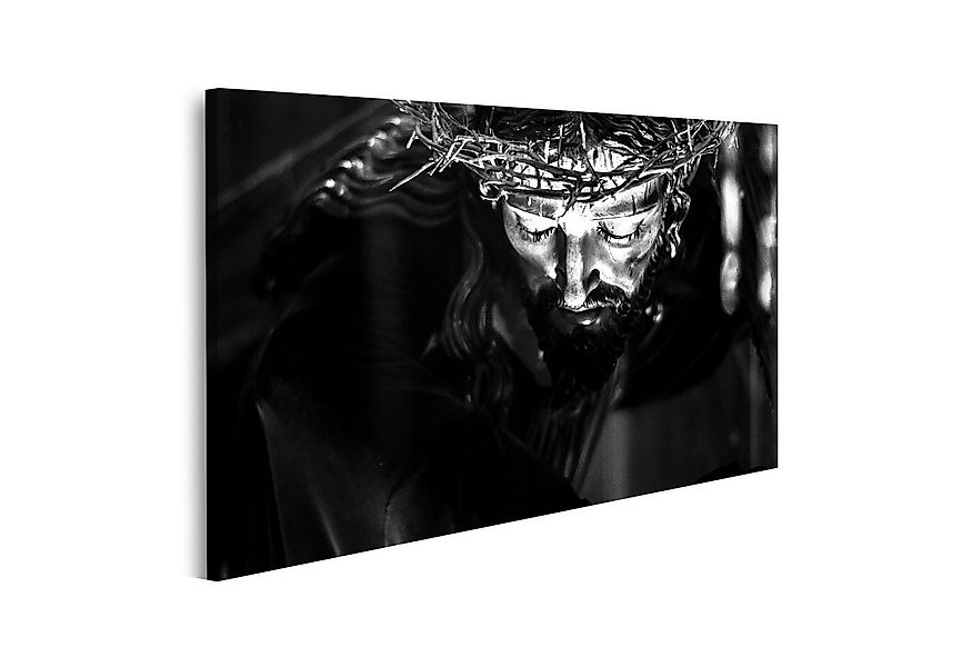 islandburner Leinwandbild Bild auf Leinwand Schwarzer und weißer Jesus Chri günstig online kaufen