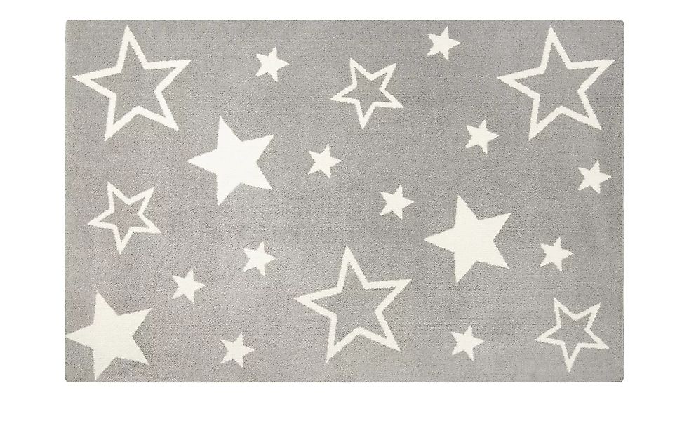 HOME STORY Kinderteppich  Kiddy Star - grau - Synthethische Fasern - 120 cm günstig online kaufen