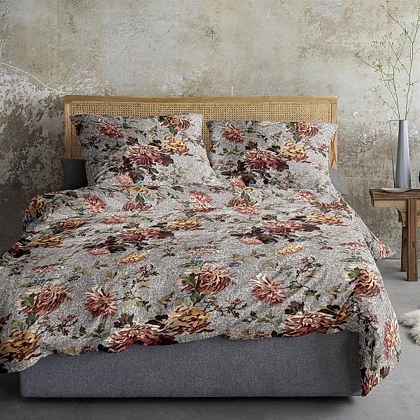 Irisette Flausch Cotton Bettwäsche Zobel 8552-11 Blumen Natur 135x200 günstig online kaufen