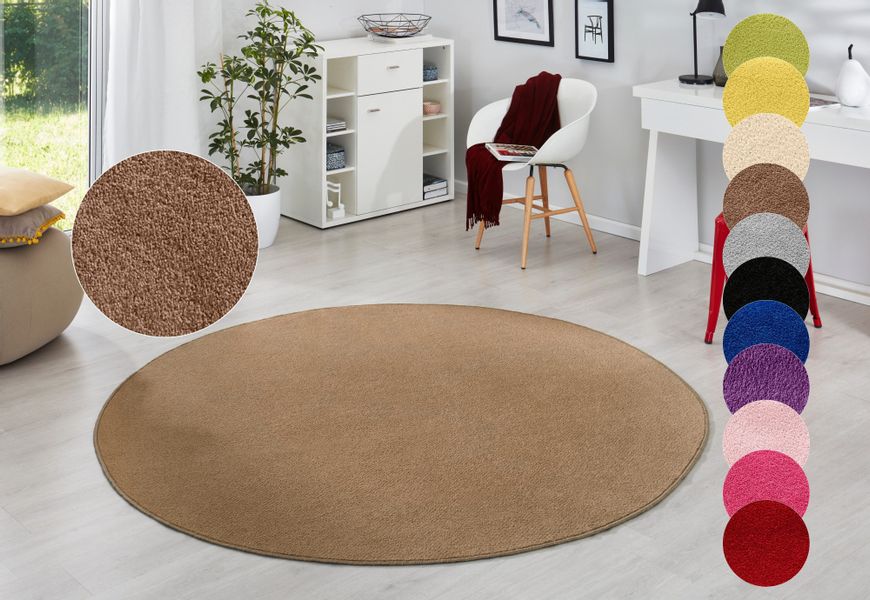 HANSE Home Teppich "Fancy" rund 7 mm Höhe Kurzflor, Weich, Einfarbig, Wohnz günstig online kaufen
