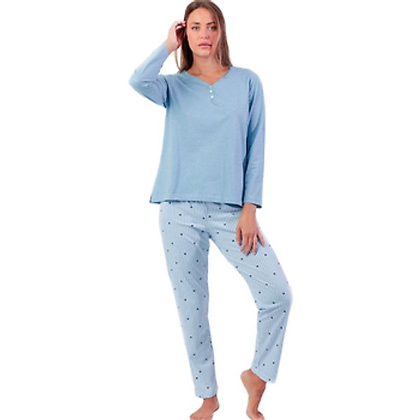 Admas  Kleider & Outfits Pyjama Hose Top Langarm Stripes And Stars günstig online kaufen
