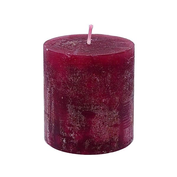 B&S Stumpenkerze Kerze durchgefärbt bordeaux 7,5 günstig online kaufen